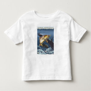 Camiseta Infantil Truta de Cutthroat FishingNew México