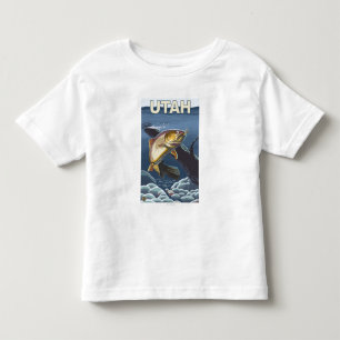 Camiseta Infantil Truta de Cutthroat FishingUtah