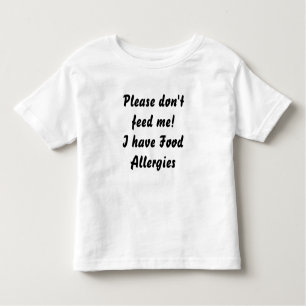Camiseta Infantil TShirt da alergia de comida