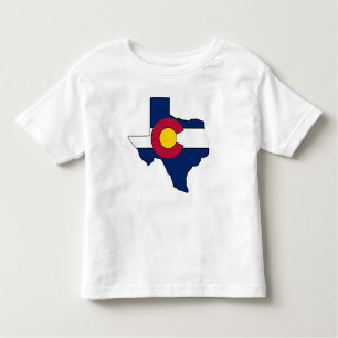 Camiseta Infantil Tshirt da criança da bandeira de Colorado do