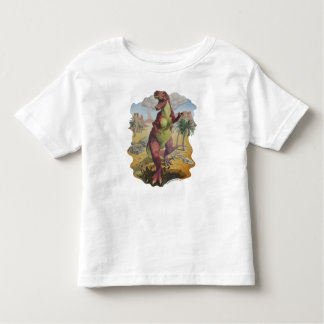 Camiseta Infantil Tshirt do branco do dinossauro do tiranossauro
