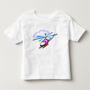 Camiseta Infantil Tshirt do helicóptero dos desenhos animados