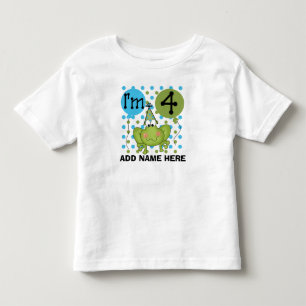 Camiseta Infantil Tshirt personalizado do aniversário do sapo azul