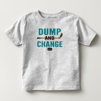 Camiseta Infantil Tubarão Azul-Teal e Mudança de Hóquei