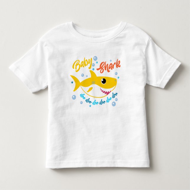 Camiseta Infantil Tubarão Doo Doo Doo do bebê (Frente)