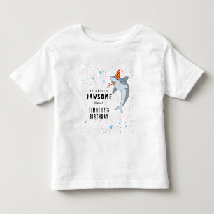 Camiseta Infantil Tubarão Fofo no Oceano Festa de Aniversário Infant