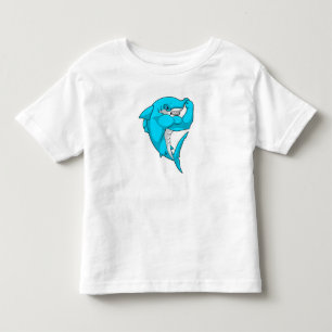 Camiseta Infantil Tubarão-martelo como crepúsculo-rabisco em Bodyb