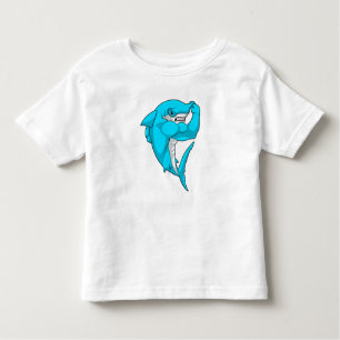 Camiseta Infantil Tubarão-martelo como crepúsculo-rabisco em Bodybui