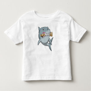 Camiseta Infantil Tubarão no xadrez com pedaço de xadrez King