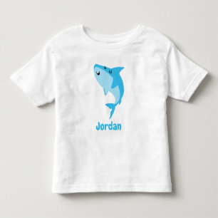Camiseta Infantil Tubarão Sob A Fita Marinha Personalizada