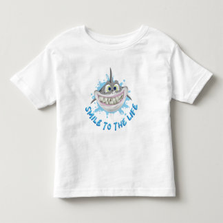 Camiseta Infantil Tubarão sorridente no estilo cartoon - Sorria para