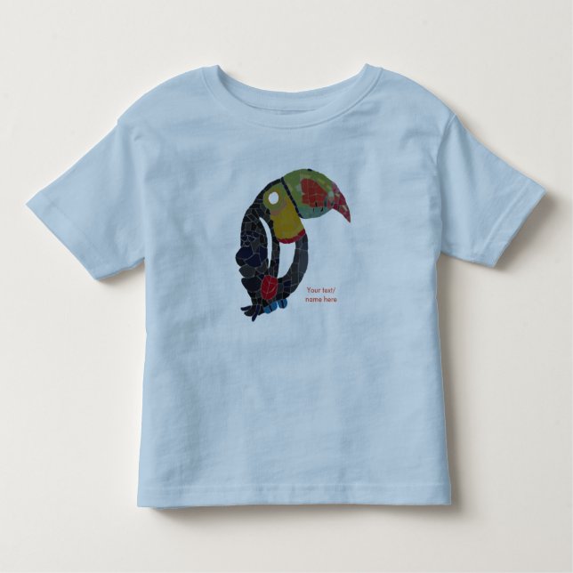 Camiseta Infantil Tubarão-T Personalizável Do Mosaico Toucano (Frente)