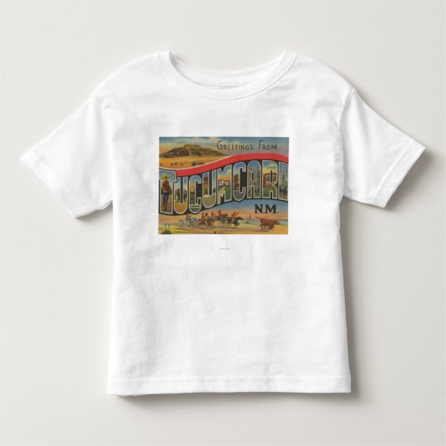 Camiseta Infantil Tucumcari, New mexico - grandes cenas da letra (Frente)