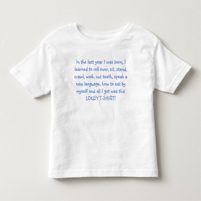 Camiseta Infantil Tudo em um ano (Frente)
