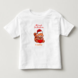Camiseta Infantil Tudo o que eu quero no Natal é Ramen