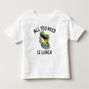 Camiseta Infantil Tudo que você precisa é do almoço