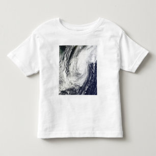 Camiseta Infantil Tufão Chaba sobre as ilhas de Ryukyu, Japão