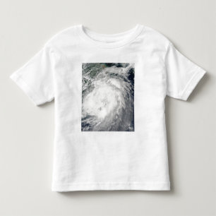 Camiseta Infantil Tufão Morakot sobre China