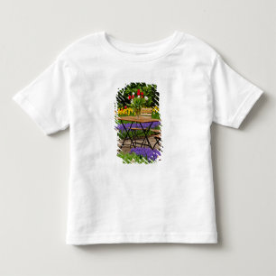 Camiseta Infantil Tulipas de mesa no jardim, Jardins Keukenhof,