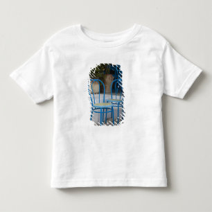Camiseta Infantil Tunísia, Sidi Bou Said, cadeiras de café