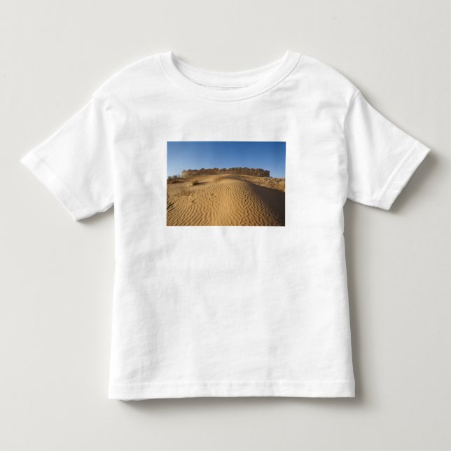 Camiseta Infantil Tunísia, Zona de Ksour, Ksar Ghilane, Grand Erg 4 (Frente)