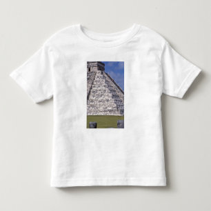 Camiseta Infantil Turistas subindo escadas de El Castillo, pedra