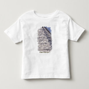 Camiseta Infantil Turistas subindo escadas de El Castillo, pedra