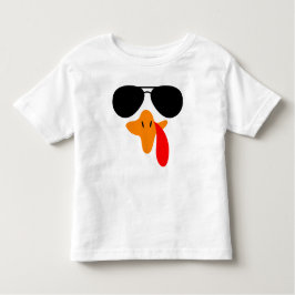 Camiseta Infantil Turquia face com óculos de sol, Ação de Graças