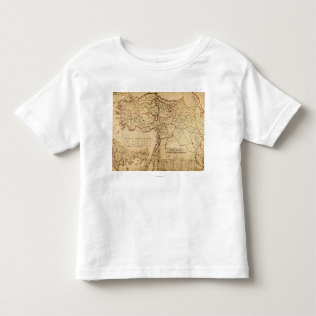 Camiseta Infantil Turquia, otomano EmpirePanoramic MapTurkey (Frente)