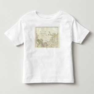 Camiseta Infantil Turquia, Rússia e mapa gravado Ásia