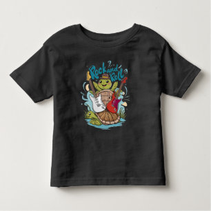 Camiseta Infantil Turtle Jam Session Rock And Roll