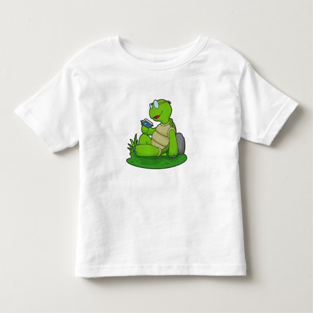 Camiseta Infantil Turtle Leading Book (Frente)