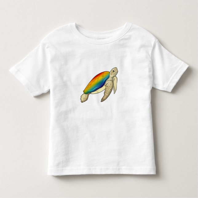 Camiseta Infantil Turtle Rainbow (Frente)