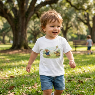Camiseta Infantil Tux & Twitch Aventura da Pipa no Prado