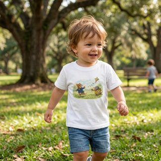 Camiseta Infantil Tux & Twitch Aventura da Pipa no Prado