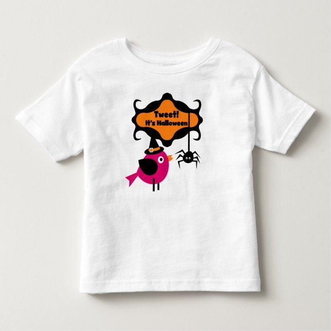 Camiseta Infantil Tweet Halloween T-shirts e presentes (Frente)