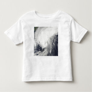 Camiseta Infantil Typhoon Melor se aproximando do Japão
