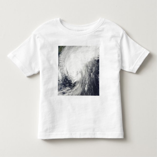 Camiseta Infantil Typhoon Melor se aproximando do Japão (Frente)