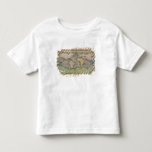 Camiseta Infantil Typus Orbis Terrarum, mapa do mundo