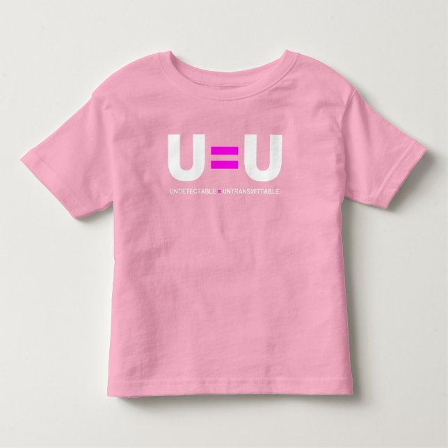 Camiseta Infantil U=U O HIV Indetectável Igual a Intransmissível (Frente)