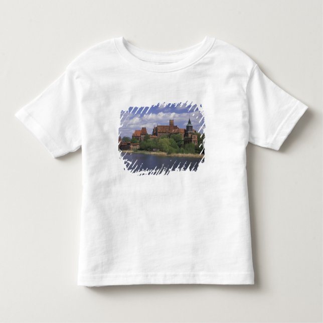 Camiseta Infantil UE, Polônia, Pomerânia, Malbork. da Europa (Frente)