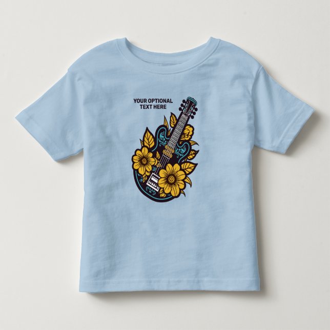 Camiseta Infantil Ukulele de Texto Personalizado (Frente)