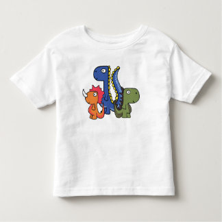 Camiseta Infantil Um amigo lunático do dinossauro, bonito e adorável