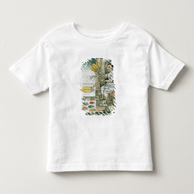 Camiseta Infantil Um artesão asteca da pena (Frente)