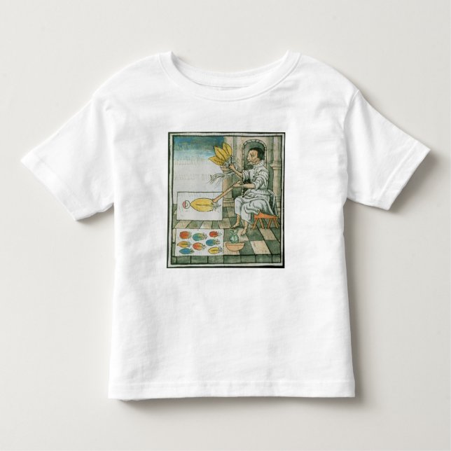 Camiseta Infantil Um artesão asteca da pena (Frente)
