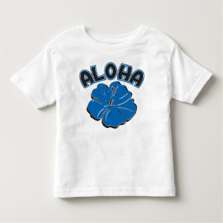 Camiseta Infantil Um azul grande ALOHA a você