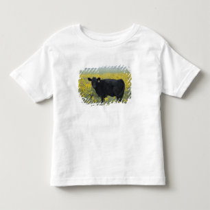 Camiseta Infantil Um bezerro entre os girassóis de Nebraska