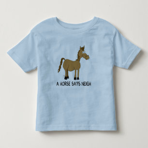 Camiseta Infantil Um cavalo diz o Neigh