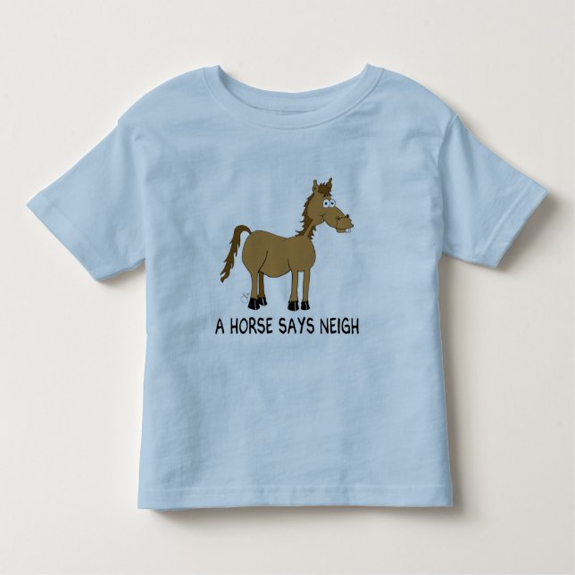Camiseta Infantil Um Cavalo Diz Perto (Frente)