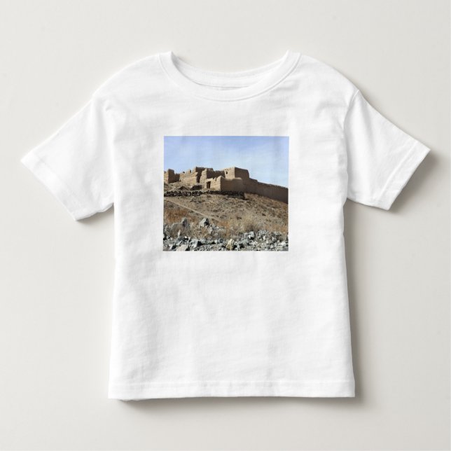 Camiseta Infantil Um composto fortificado na aldeia de Akbar Kh (Frente)